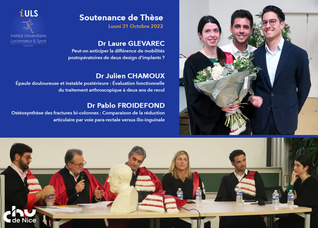 Thèses | Dr Glevarec, Dr Chamoux, Dr Froidefond