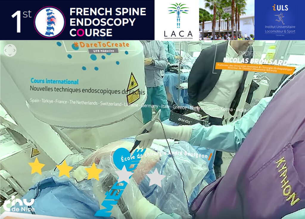 Immersion à 360° au Laboratoire d'Anatomie lors du French Spine Endoscpy Course