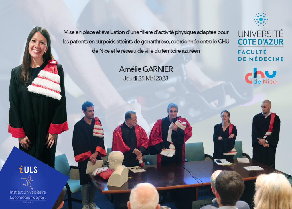 Soutenance de thèse d'Amélie Garnier FST Médecine du sport
