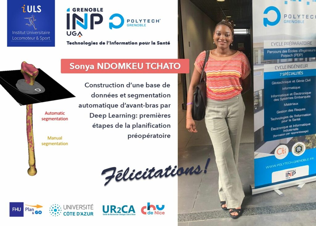 🏆 Félicitations Sonya NDOMKEU pour ta soutenance de stage de 5ème année d'ingénieur à Polytech Grenoble