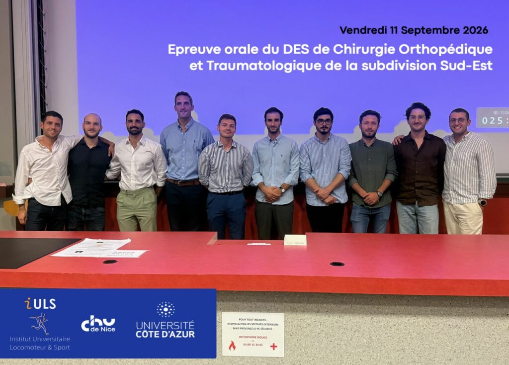 Épreuve orale du DES de Chirurgie Orthopédique et Traumatologique à Nice